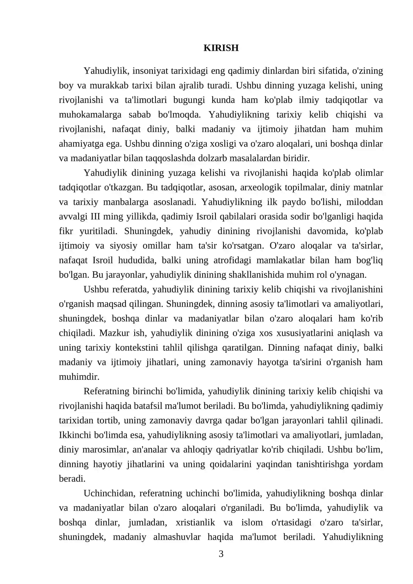 Yahudiylik dinining yuzaga kelishi 3