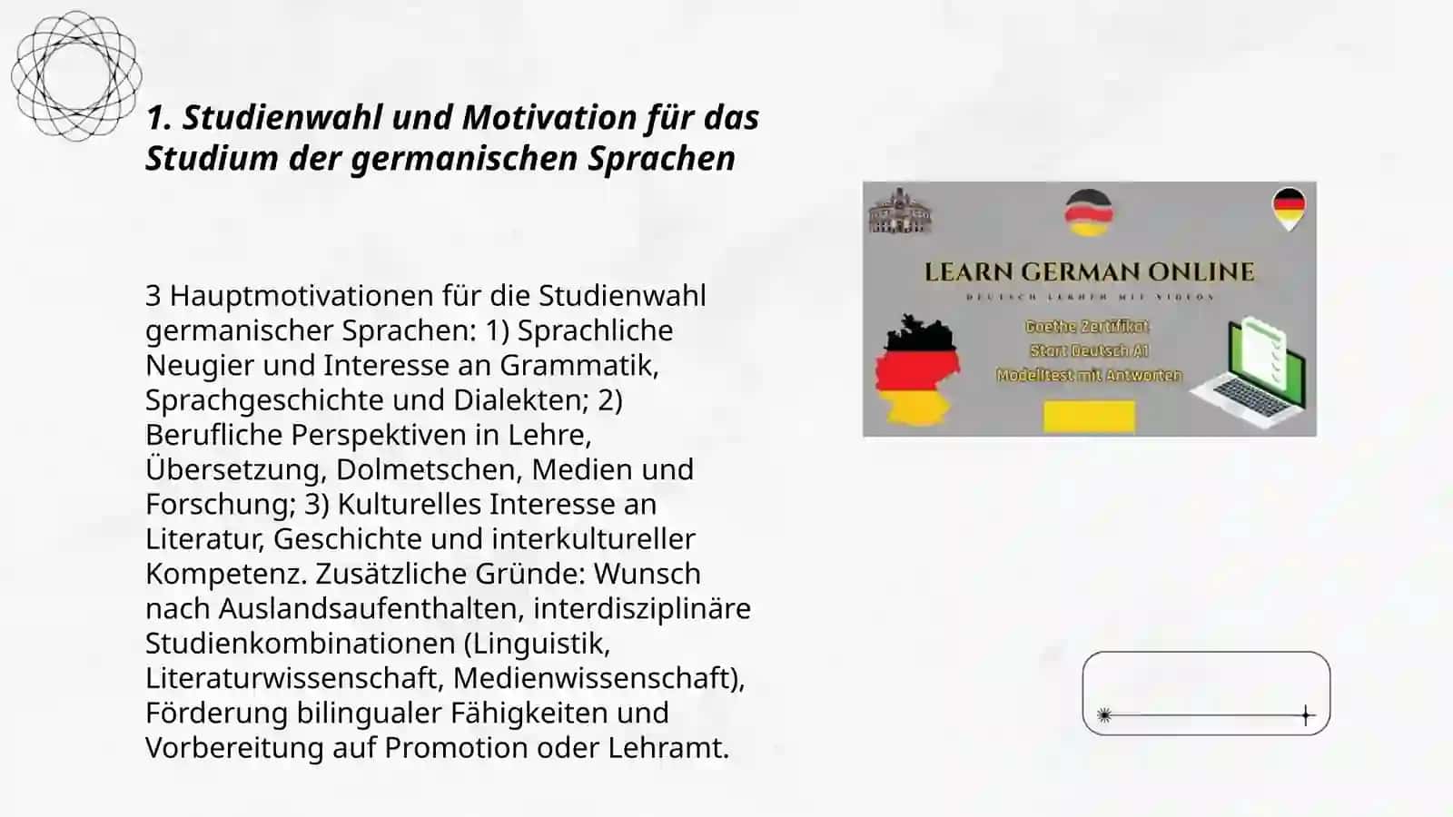 Beginn des Studiums der germanischen Sprachen 3