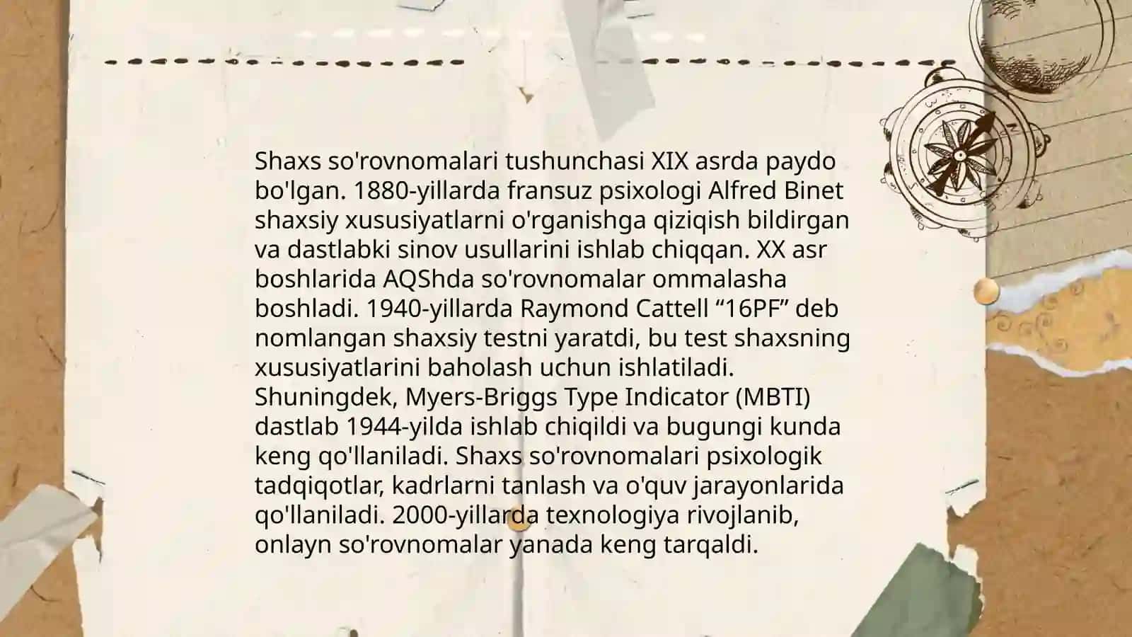 Shaxs so'rovnomalari tarixi 3