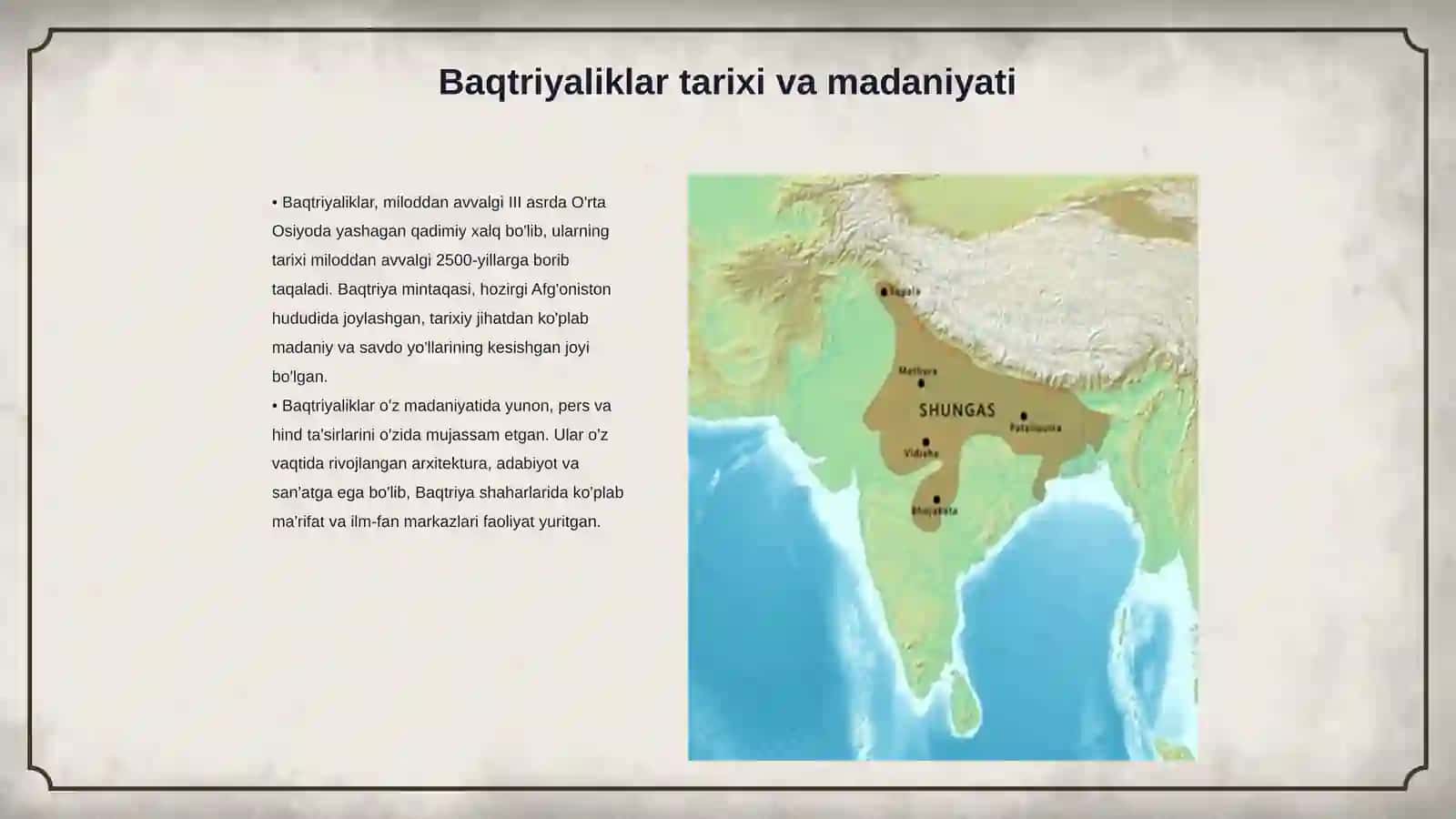 Baqtriyaliklar urf odatlari 3