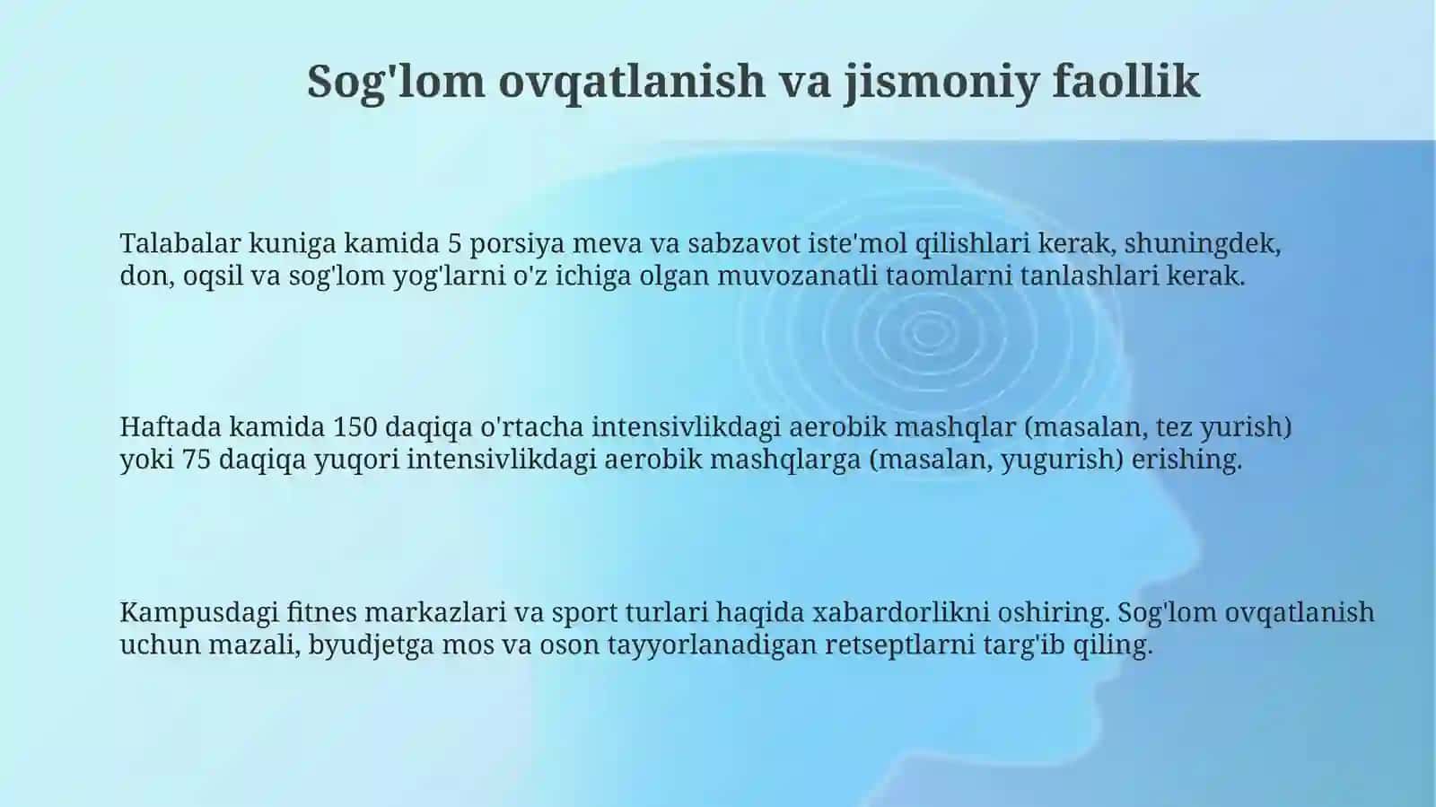 Kollejlarda sog'lom turmush tarzini targ'ibot qilish 3
