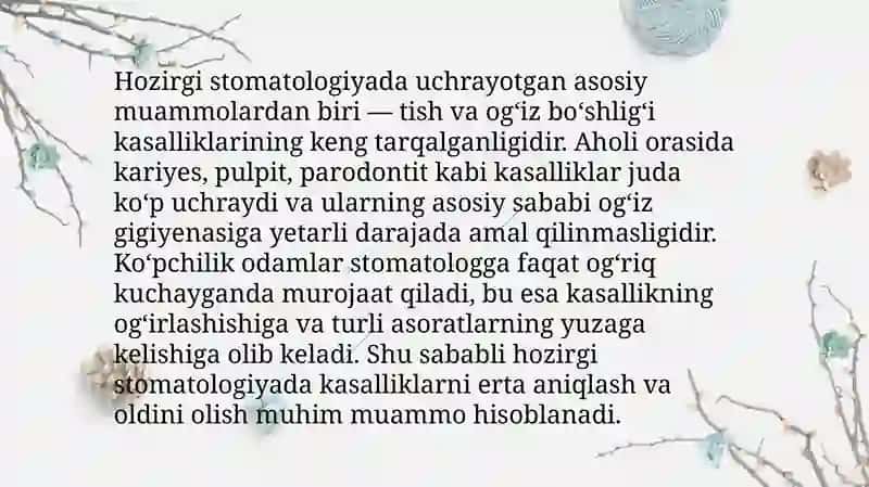 Hozirgi stomatologiyaning dolzarb muammolari. Sharqning buyuk allomalari tibbiyot haqida 3