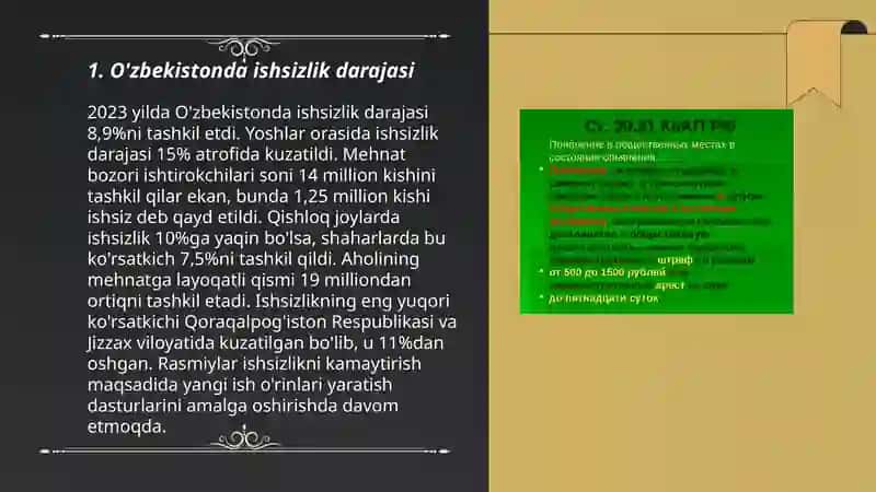 O'zbekistonda ishsizlik darajasi 3
