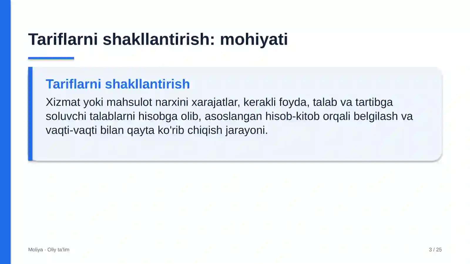 Avtobus parklarida tariflarni shakllantirish 3