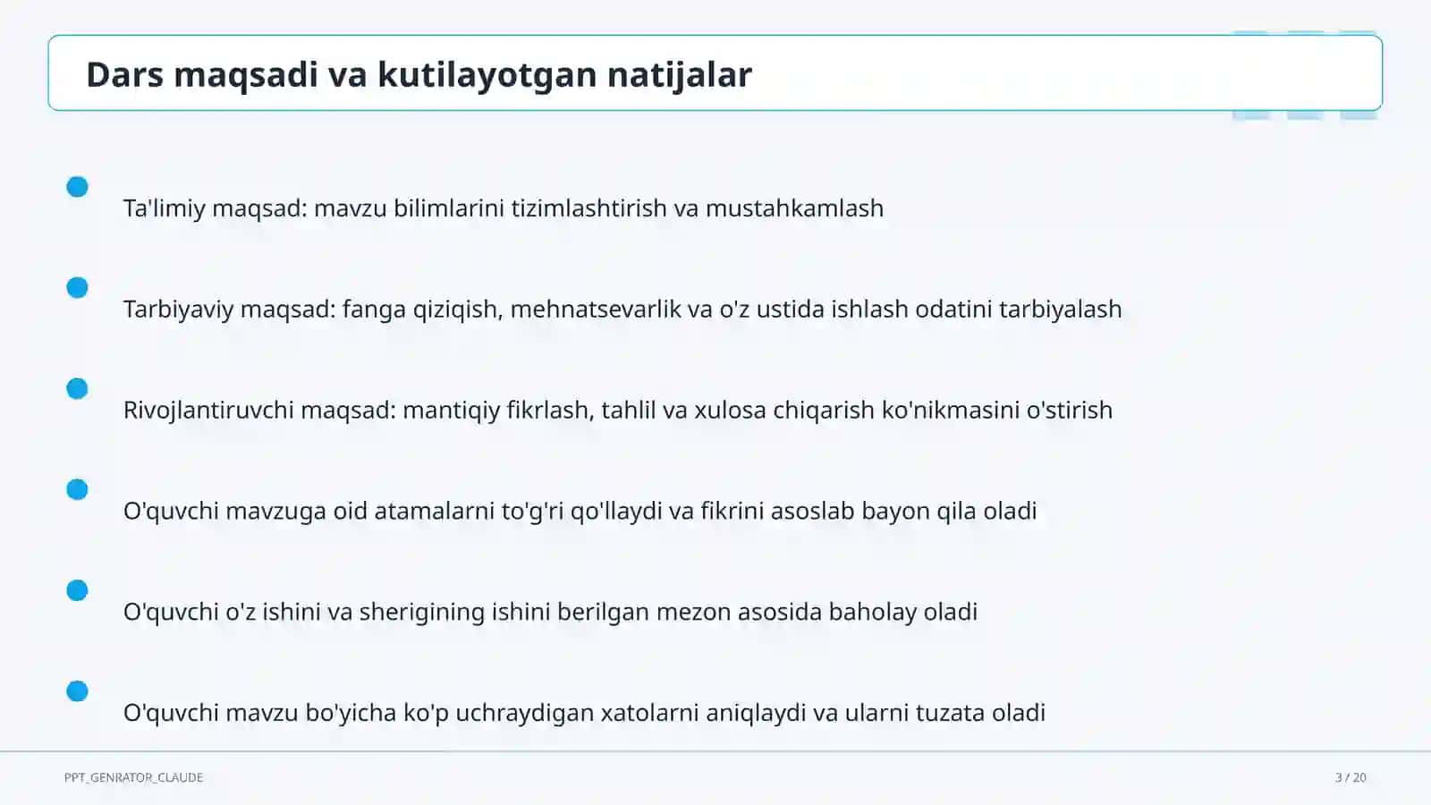 Shaxsiy byudjet va moliyaviy savdaxonlik (10-sinf) 3