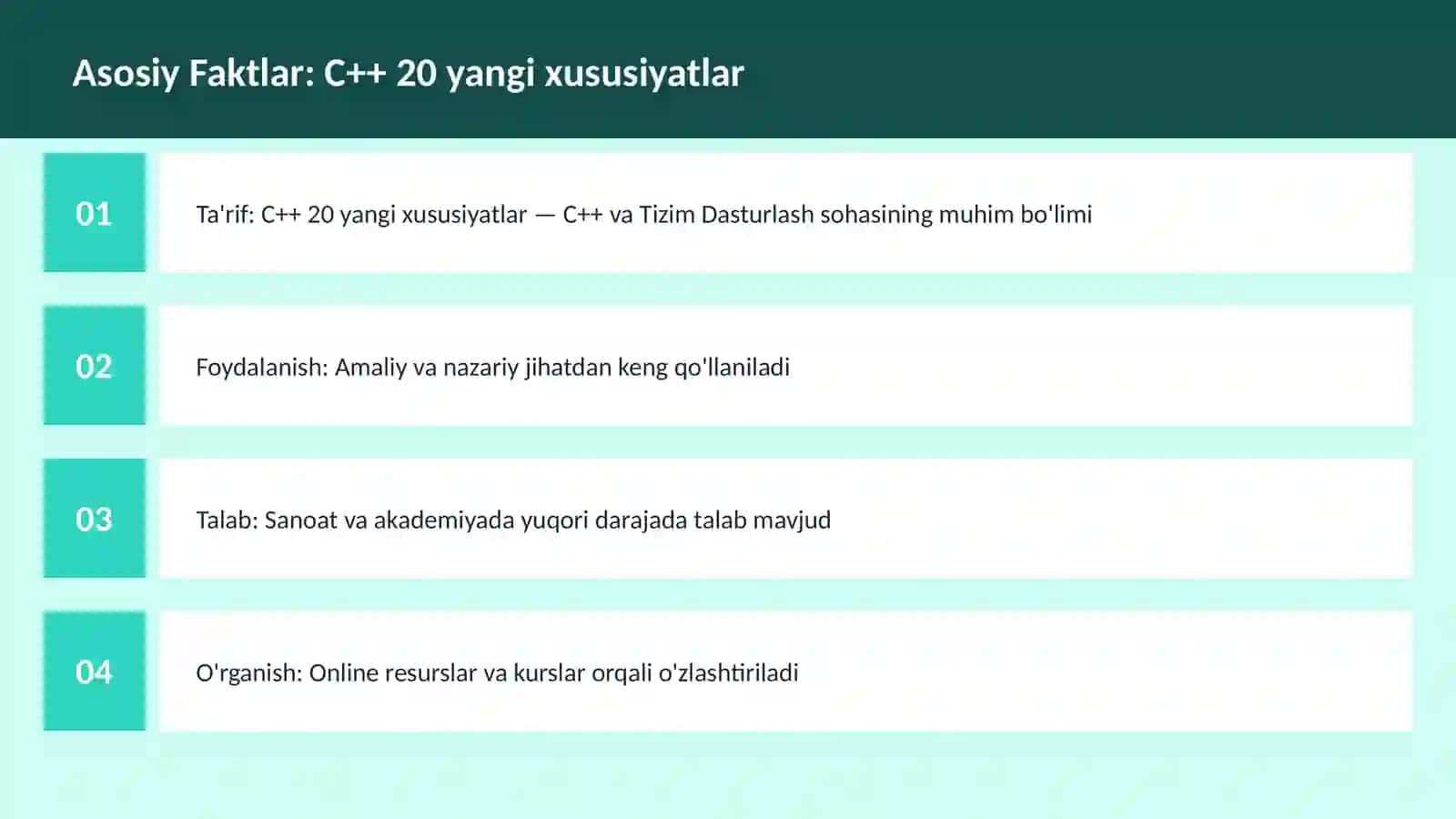 C++ 20 yangi xususiyatlar 3