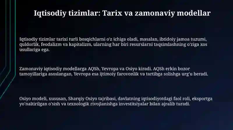 Iqtisodiy tizimlar 3