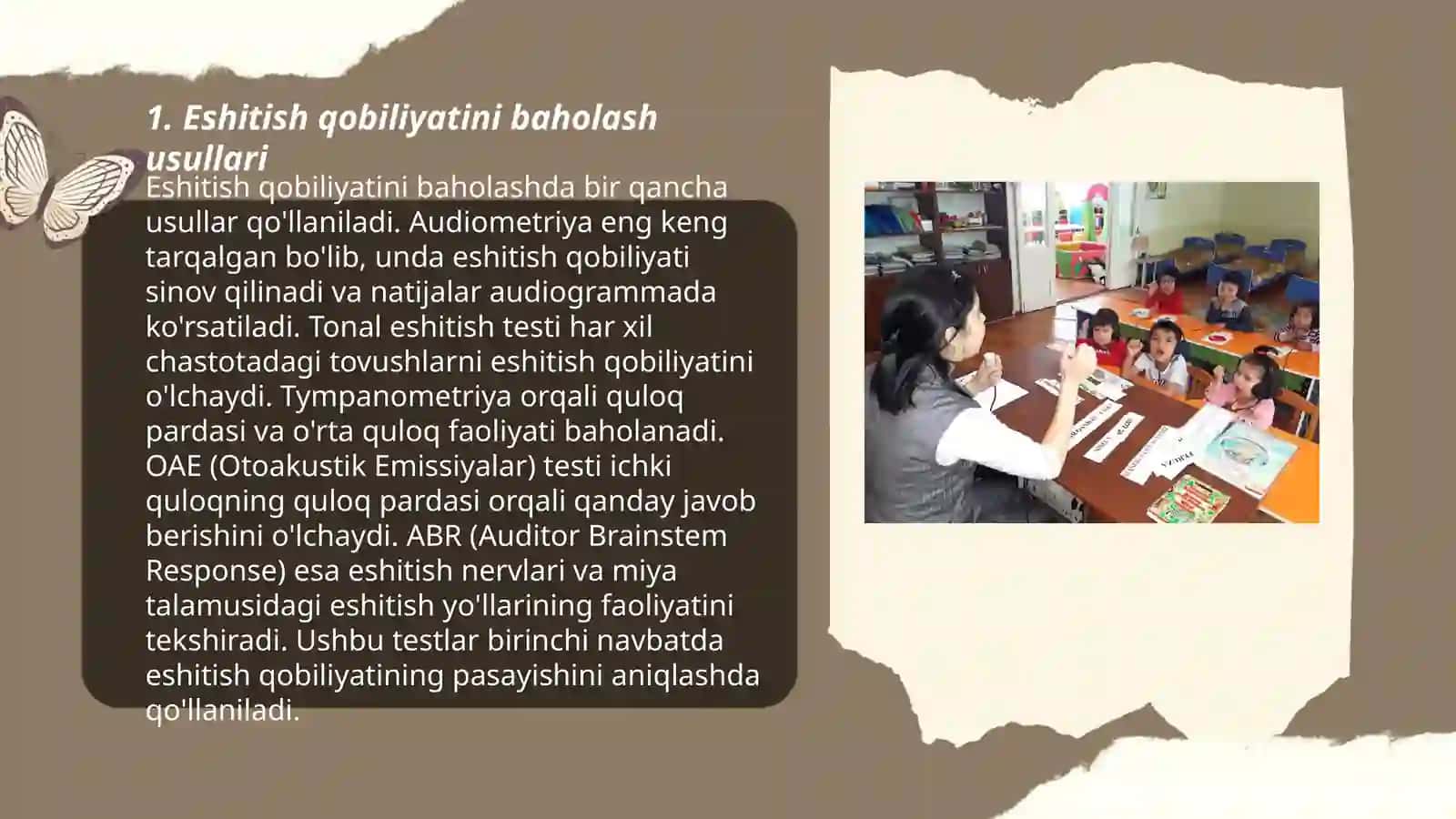 Inson eshitish qobiliyatini o'rganish metodlari 3