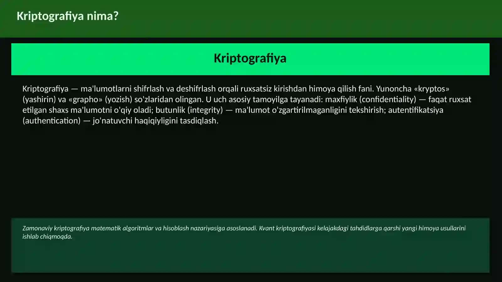 Kriptografiya Asoslari 3