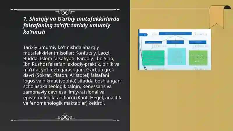 Falsafaning mohiyatiga oid Sharq va G‘arb mutafakkirlari ta’riflarini tasniflash 3