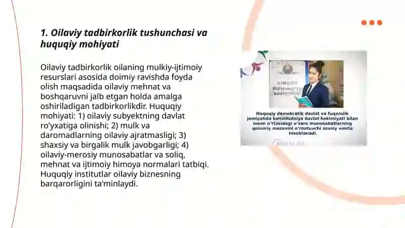 Oilaviy tadbirkorlikning tashkiliy huquqiy asoslari 3