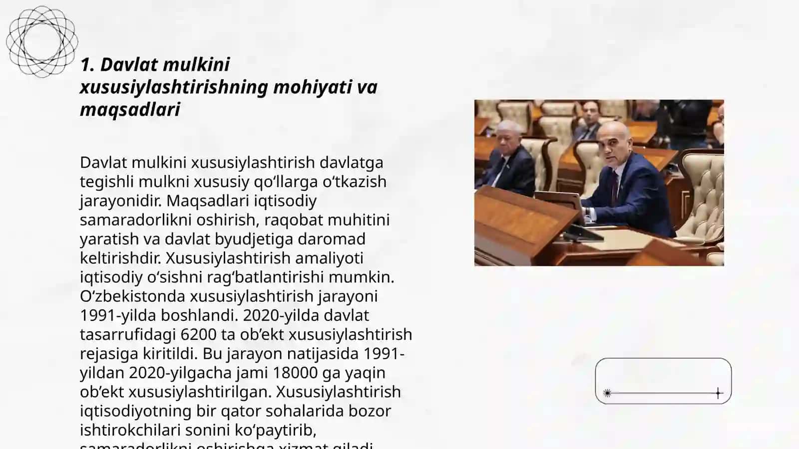 Davlatnining mulkini xususiylashtirish va boshqarish siyosati 3