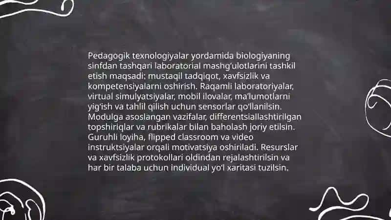 Pedagogik Texnologiyalar Yordamida Biologiyaning Sinfdan Tashqari Laboratorial Mashg'ulotlarini Tashkil Etish 3