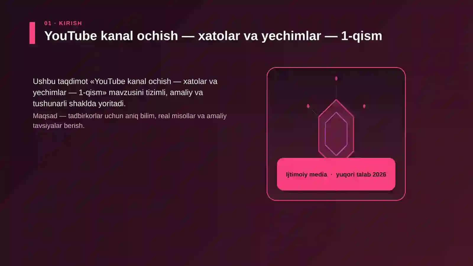 YouTube kanal ochish — xatolar va yechimlar — 1-qism 3