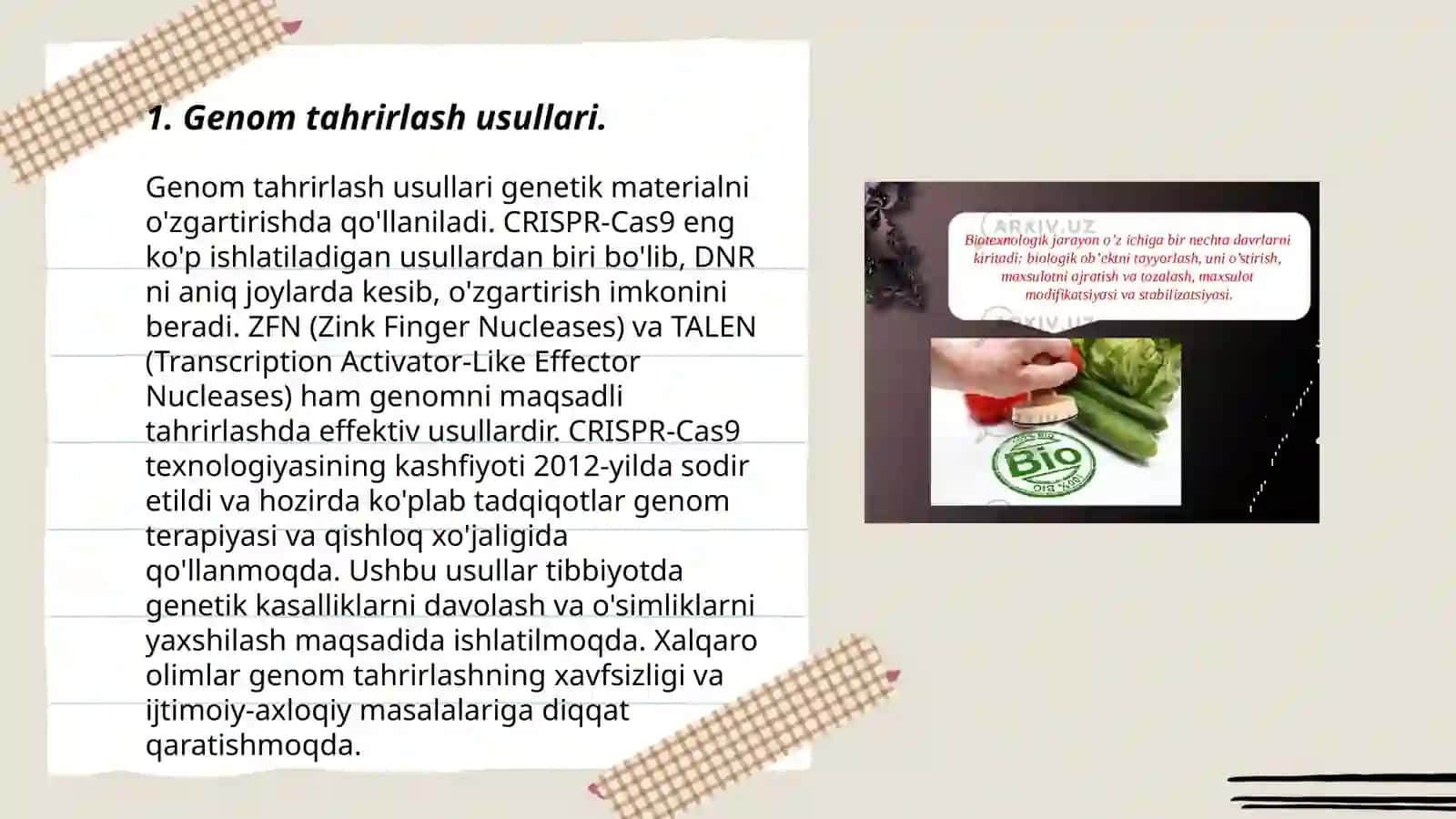 Biotexnologiyaning zamonaviy tadqiqot usullari 3