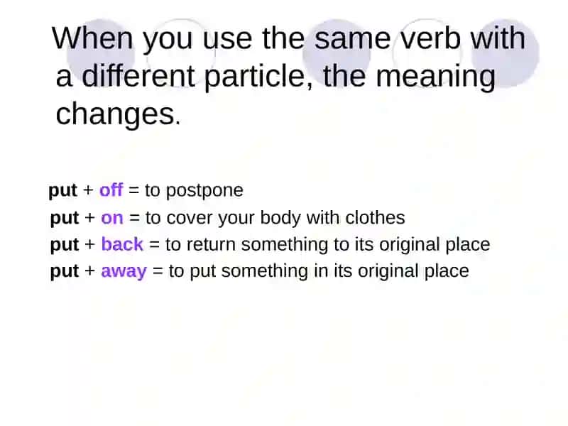 Phrasal verbs 3