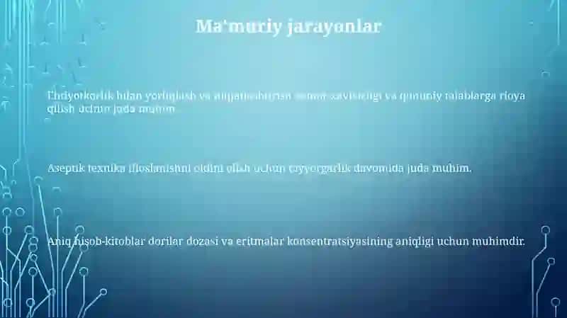 Aseptik Texnika va Tayyorgarlik 3