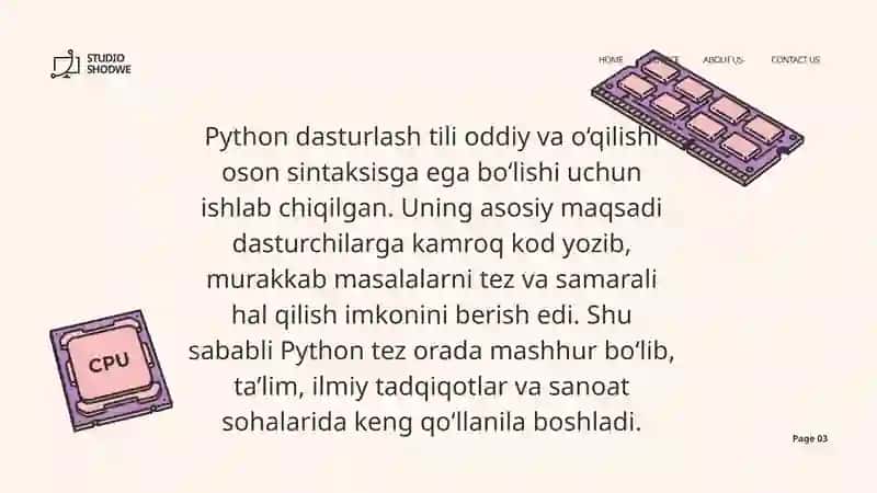 Python dasturlash tilining tarixi 3