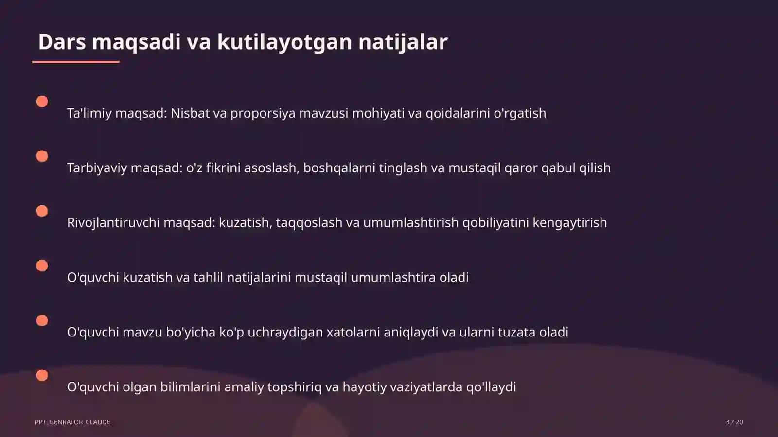 Nisbat va proporsiya (6-sinf) 3