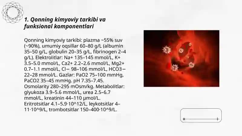 Qon biokimyosi. Qon matabolizmi va yetilishi. Gemopoez 3