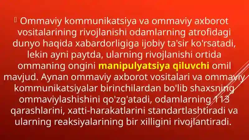 Axborot uzatishda auditoriyaga ta`sir o`tkazish 3