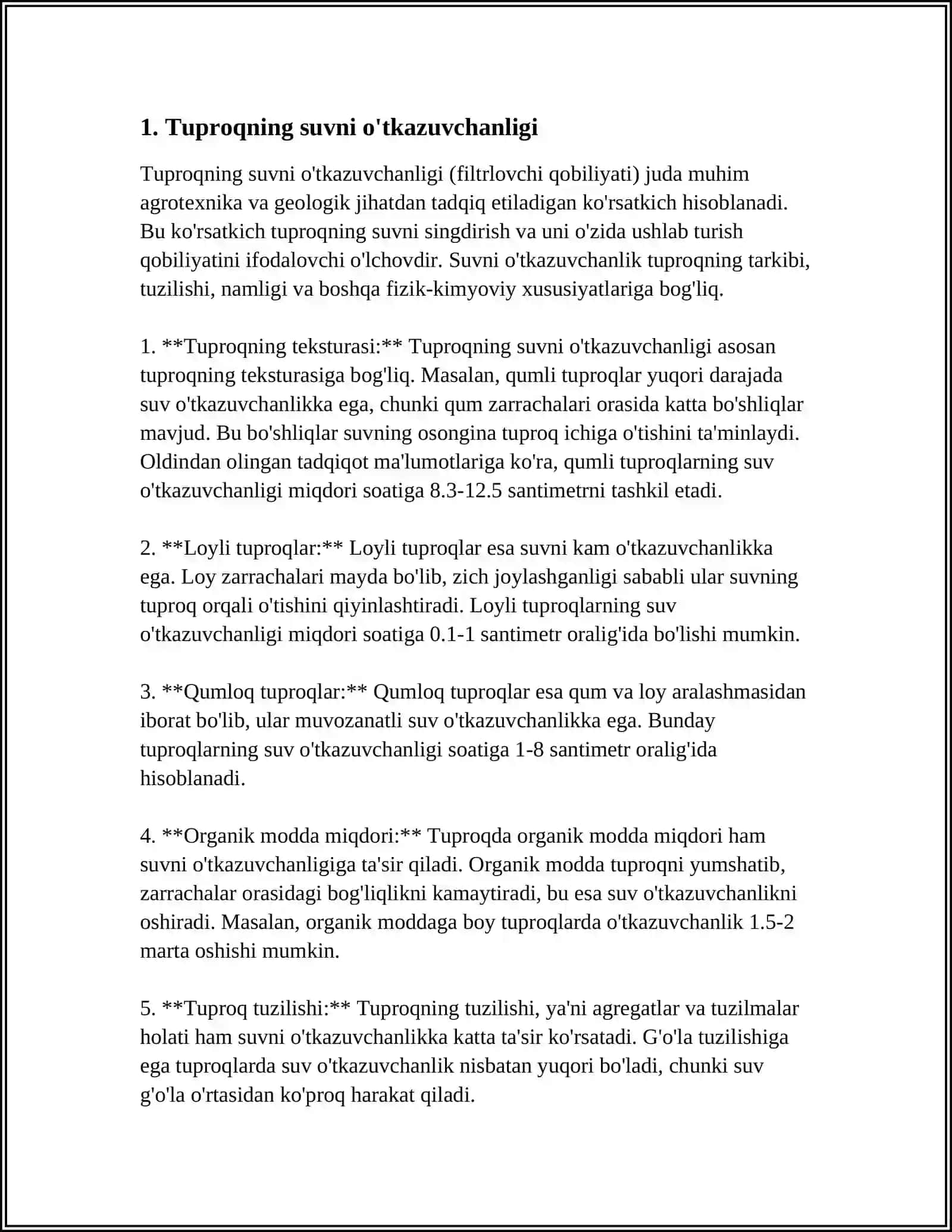 Tuproqning suv hoşalari 3