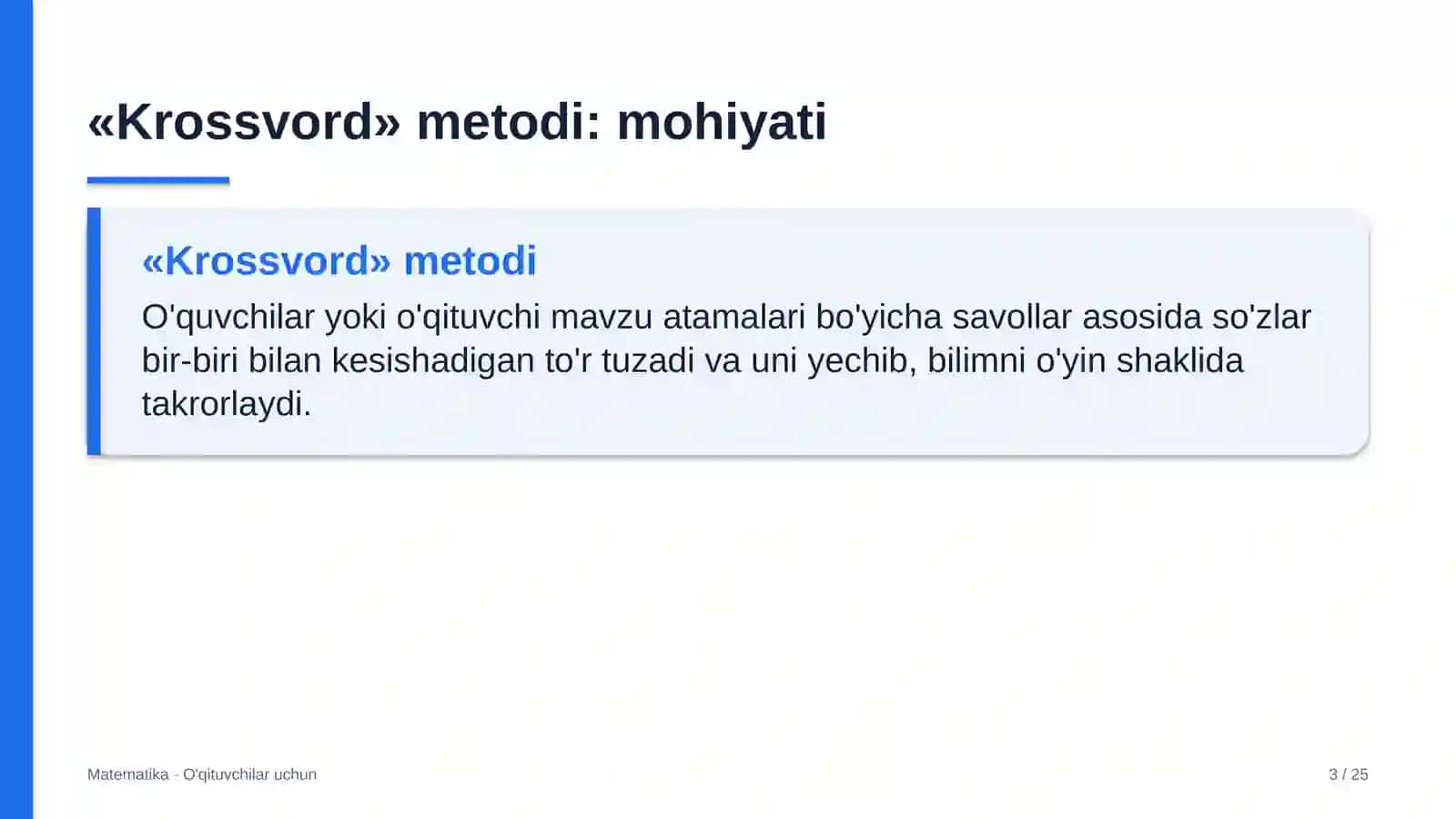 matematika darslarida krossvord metodidan foydalanish 5023 3