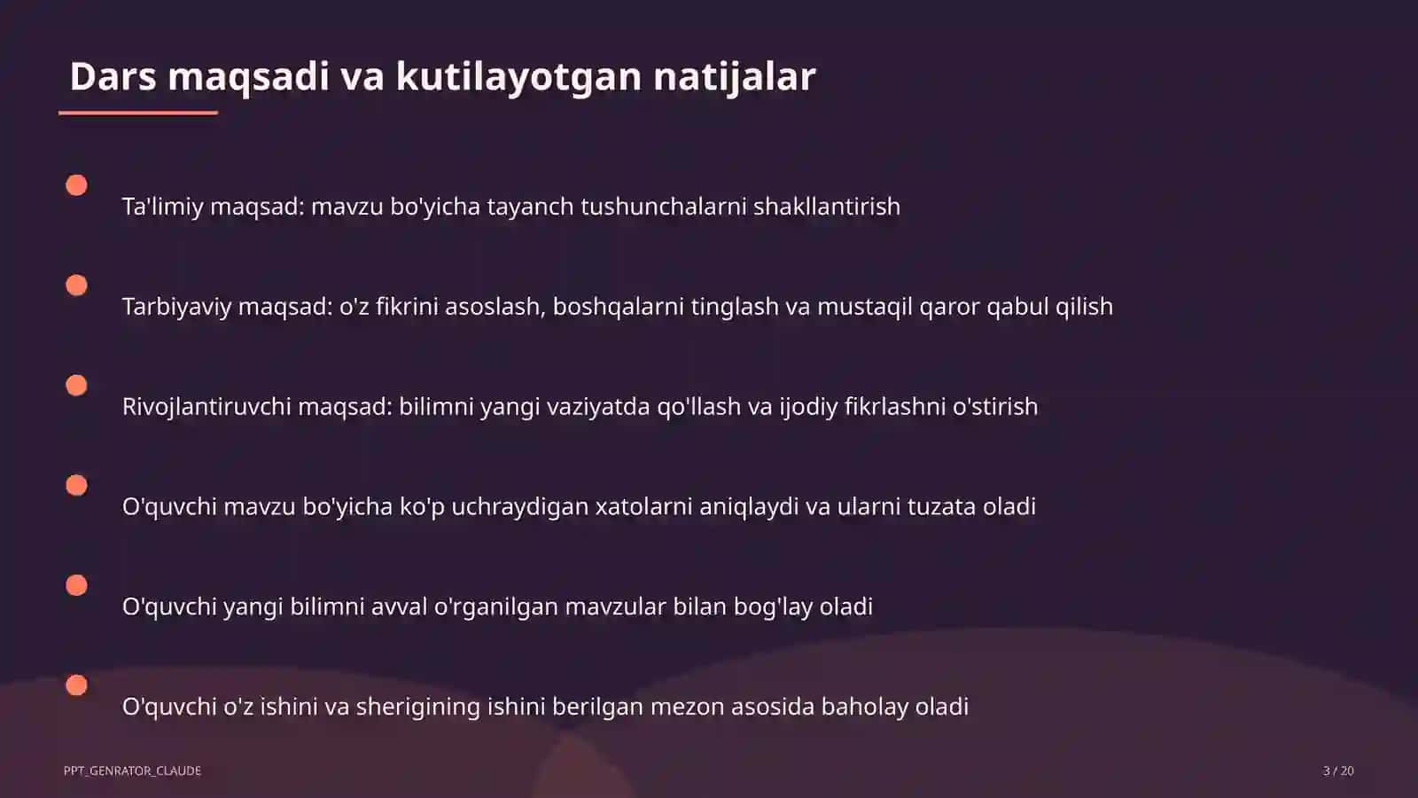 Matn muharriri: Word dasturida hujjat yaratish (6-sinf) 3