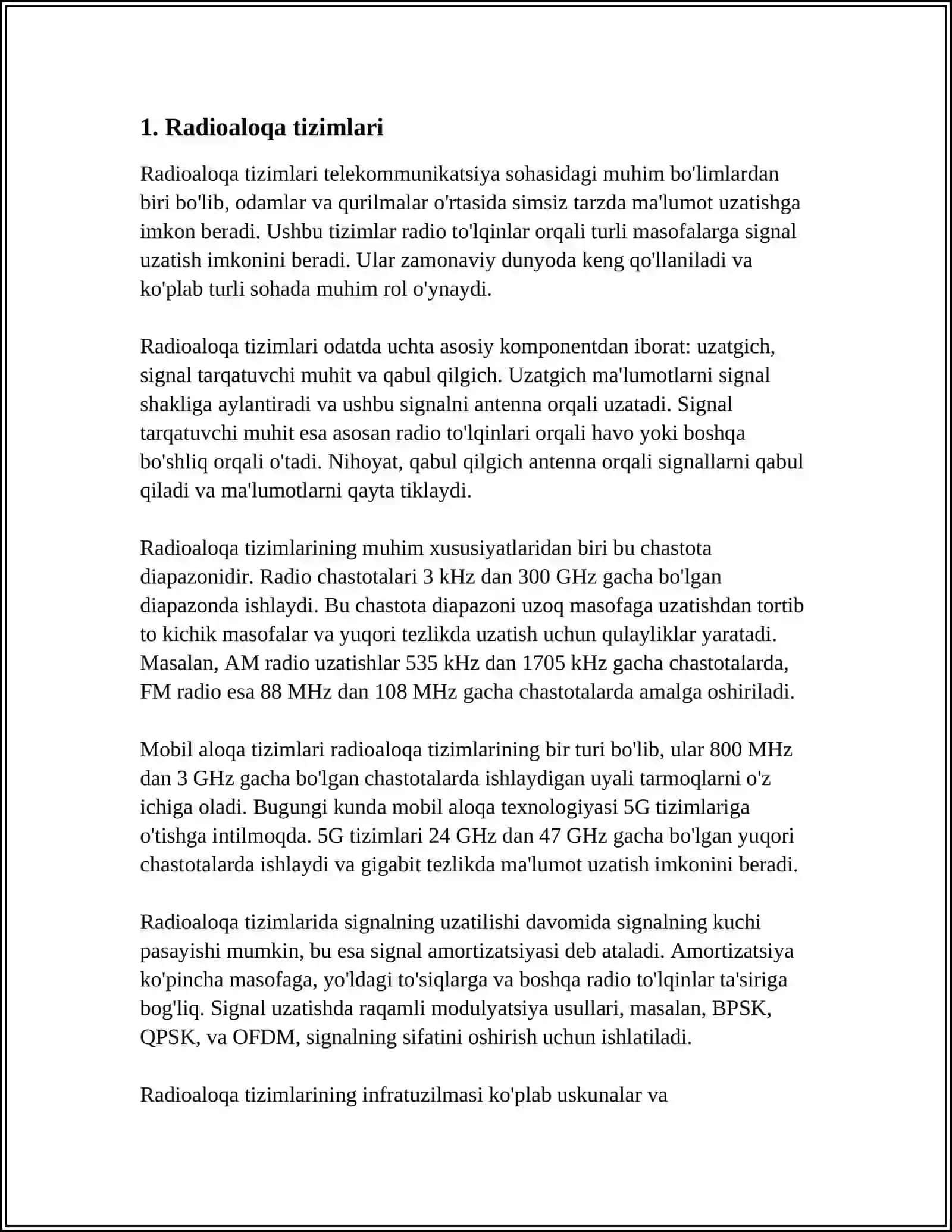 Radioaloqa tizimlari 3