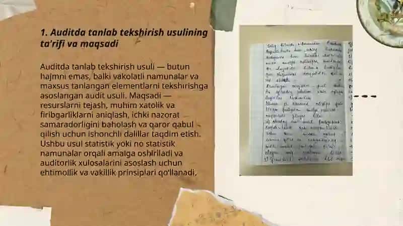 Auditda tanlab tekshirish usuli 3