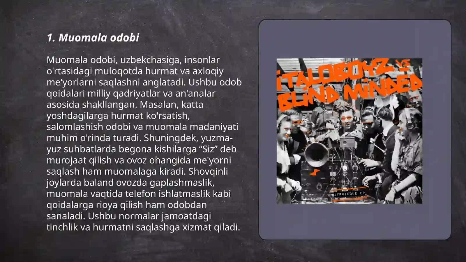 Muomala odobi 3