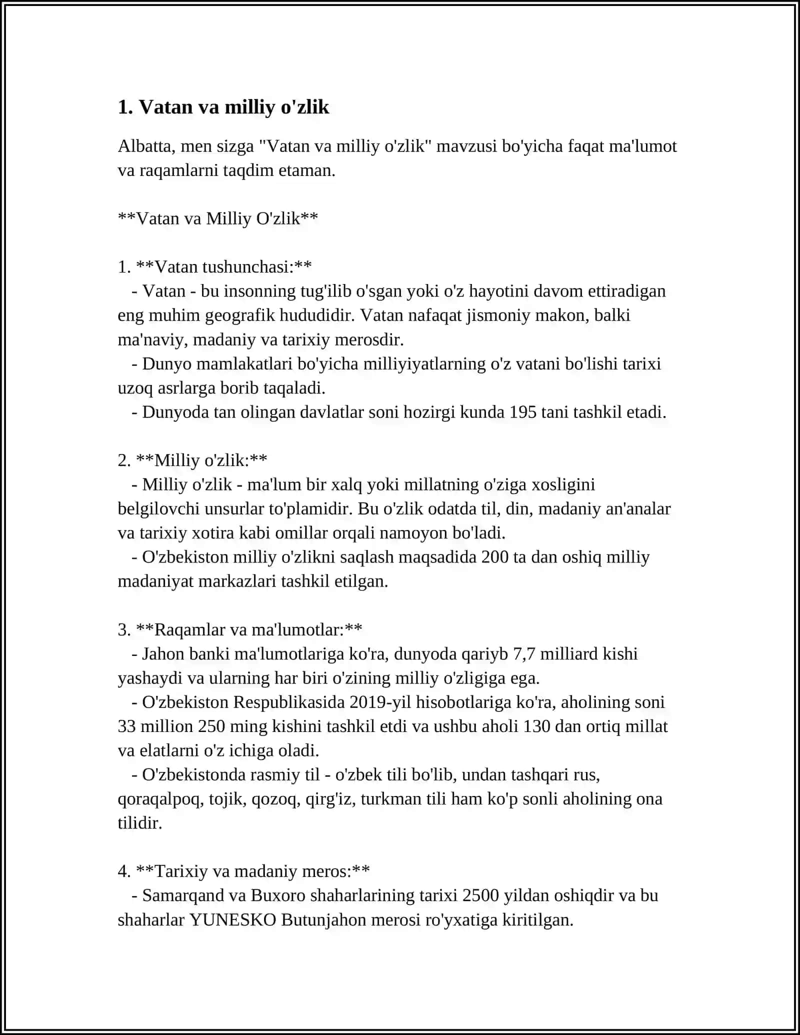 Vatan va Milliy O'zlik 3