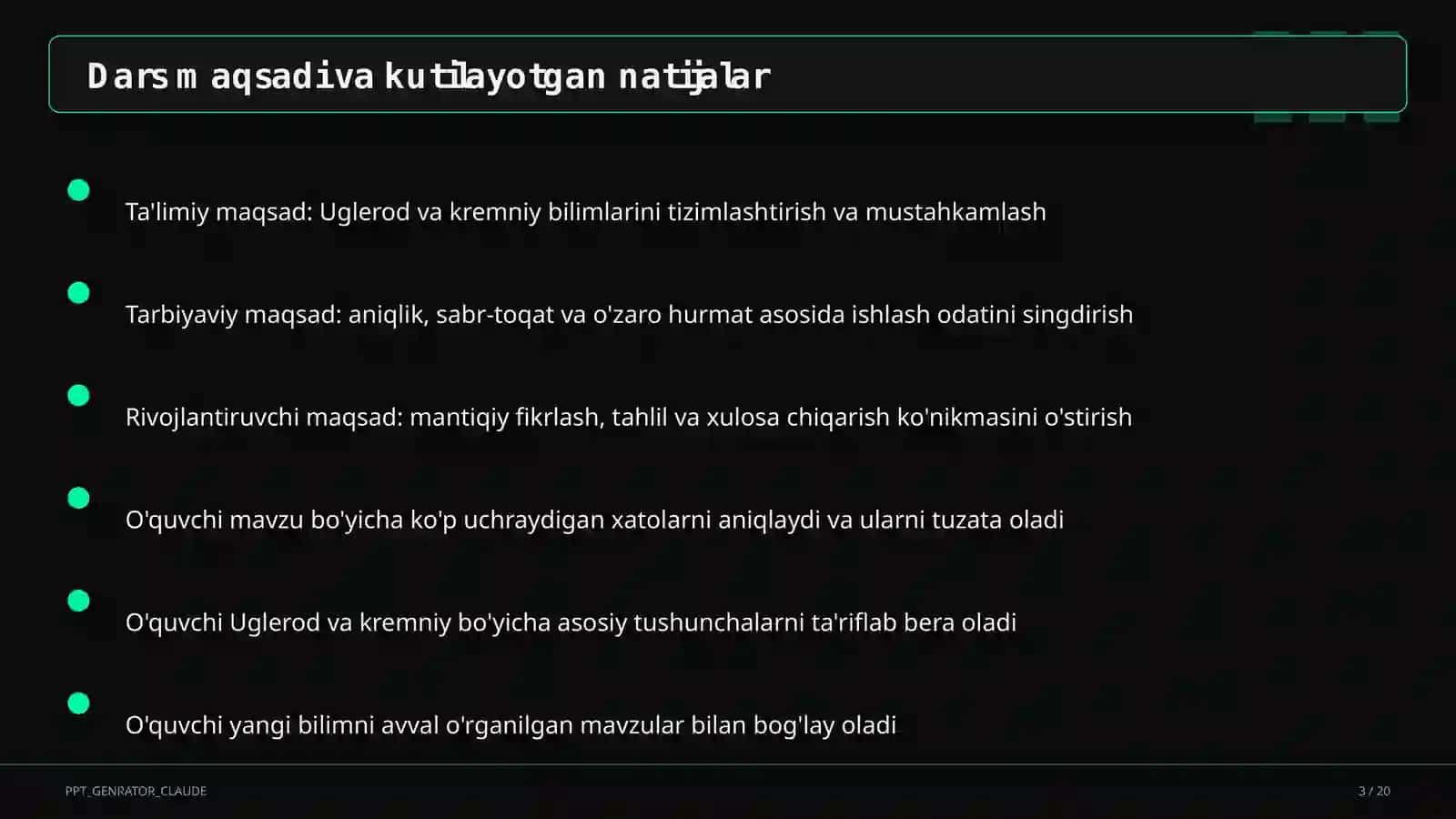 Uglerod va kremniy (9-sinf) 3
