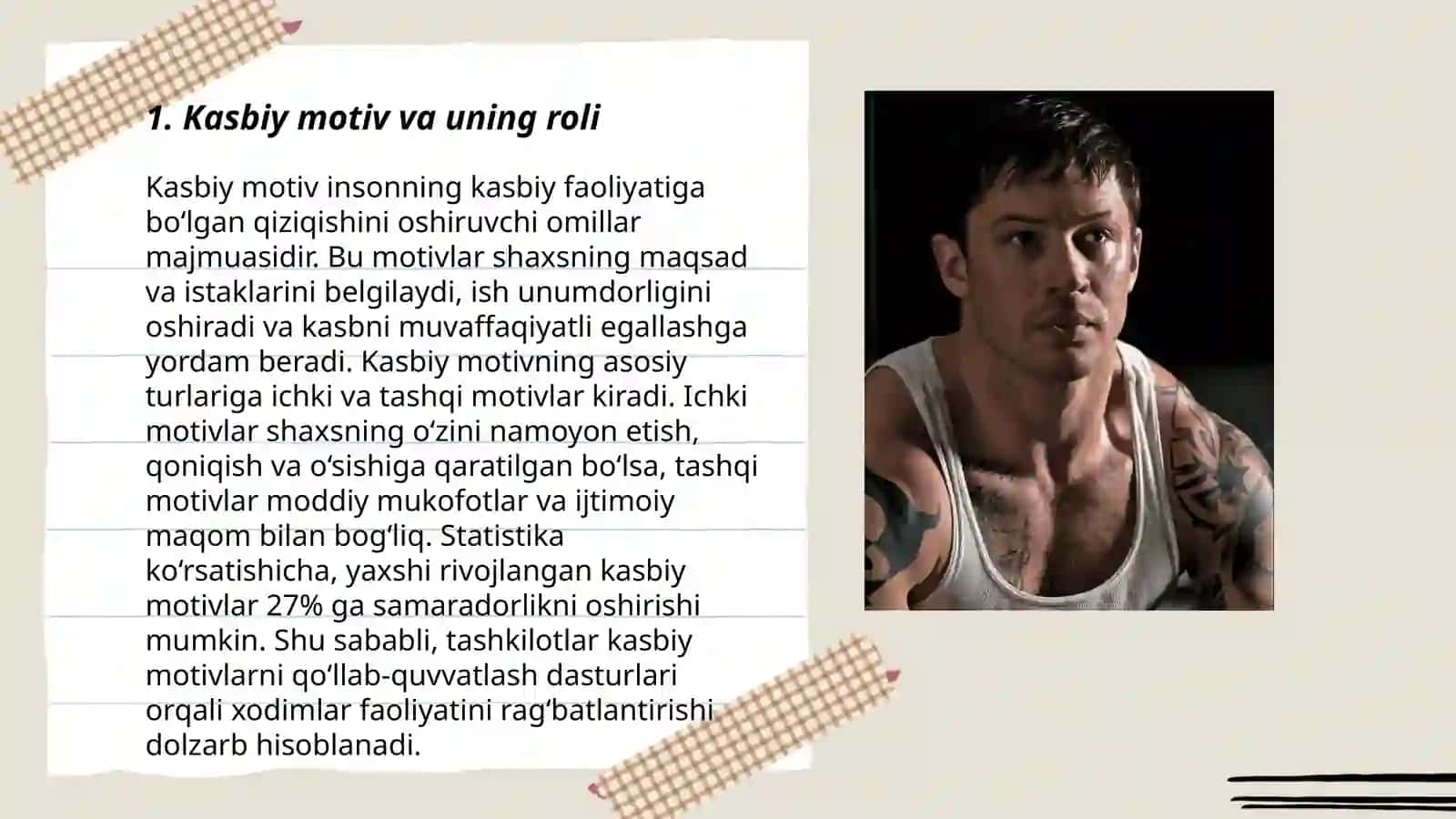 Kasbiy motiv va motivatsiya va hissiyotning namoyon bo‘lishi 3