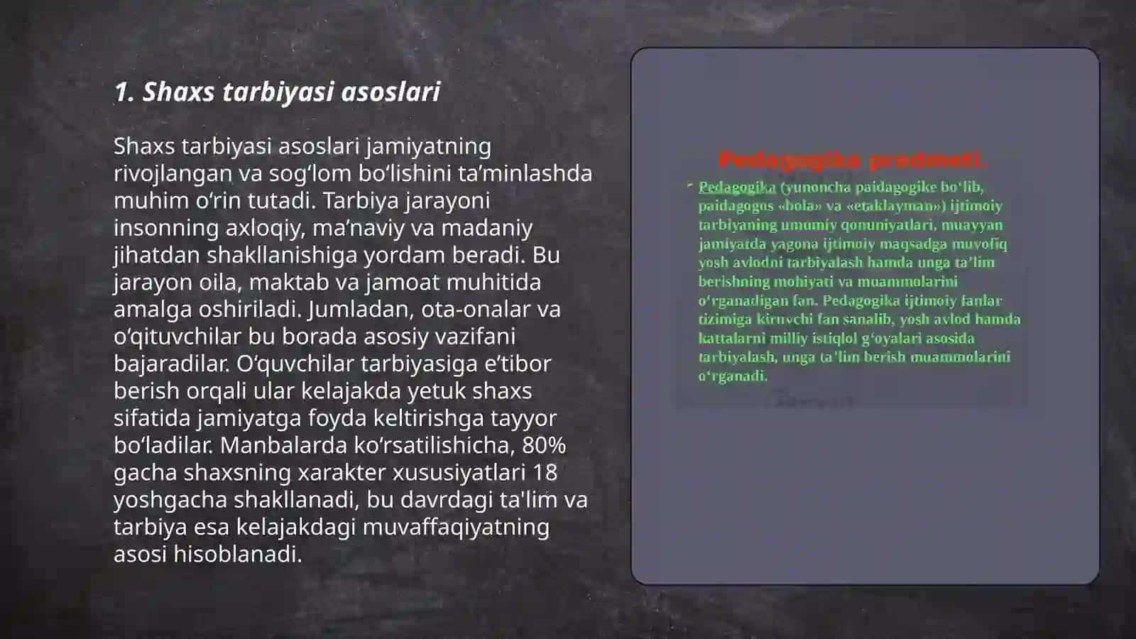 PEDAGOGIKA SHAXS TARBIYASI VA RIVOJLANISHI TO'GRISIDAGI FAN. ILMIY PEDAGOGIK TADQIQOTLAR METADOGIYASIVA METODKARI 3
