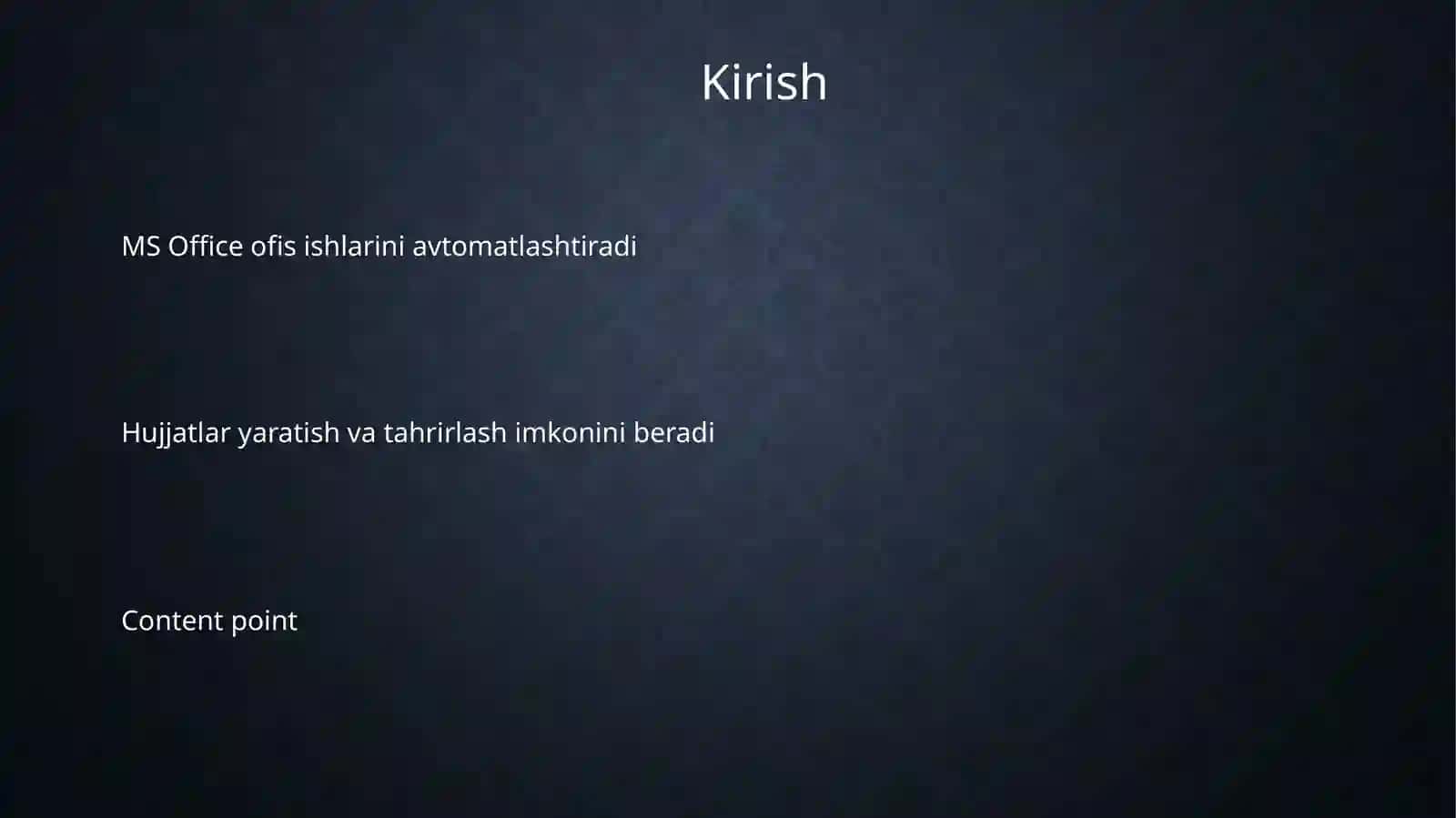 MS Office dasturlari 3