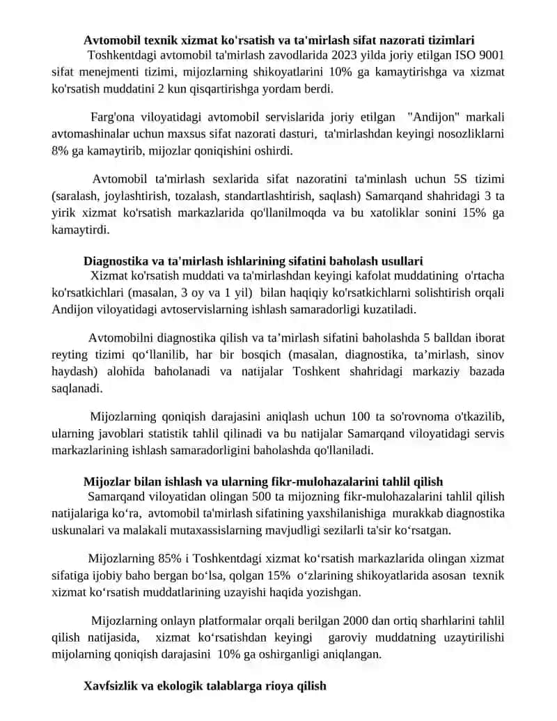 Avtomobil texnik xizmati va taʼmirlash sifat nazorati 3