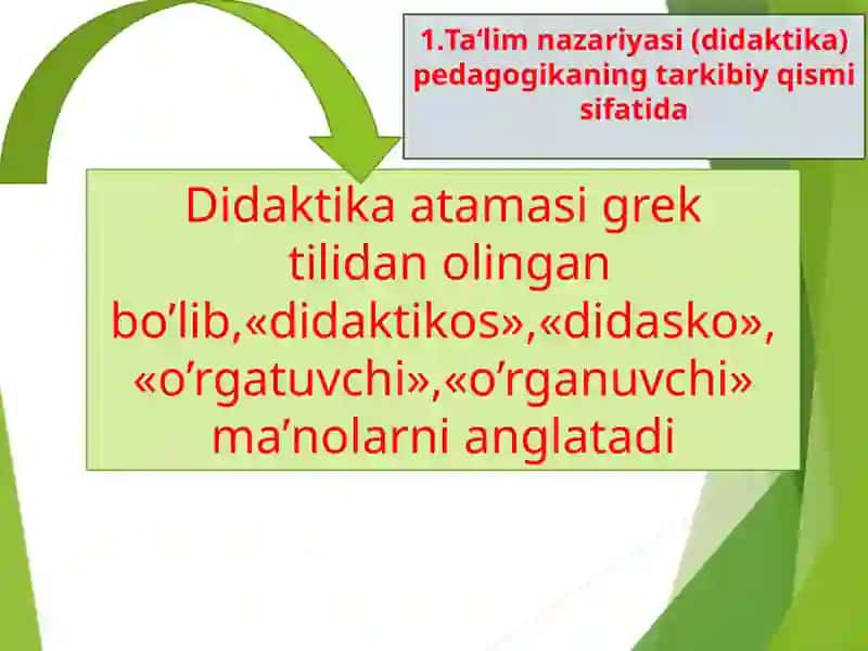 Didaktika-pedagogik ta'lim nazariyasi 3