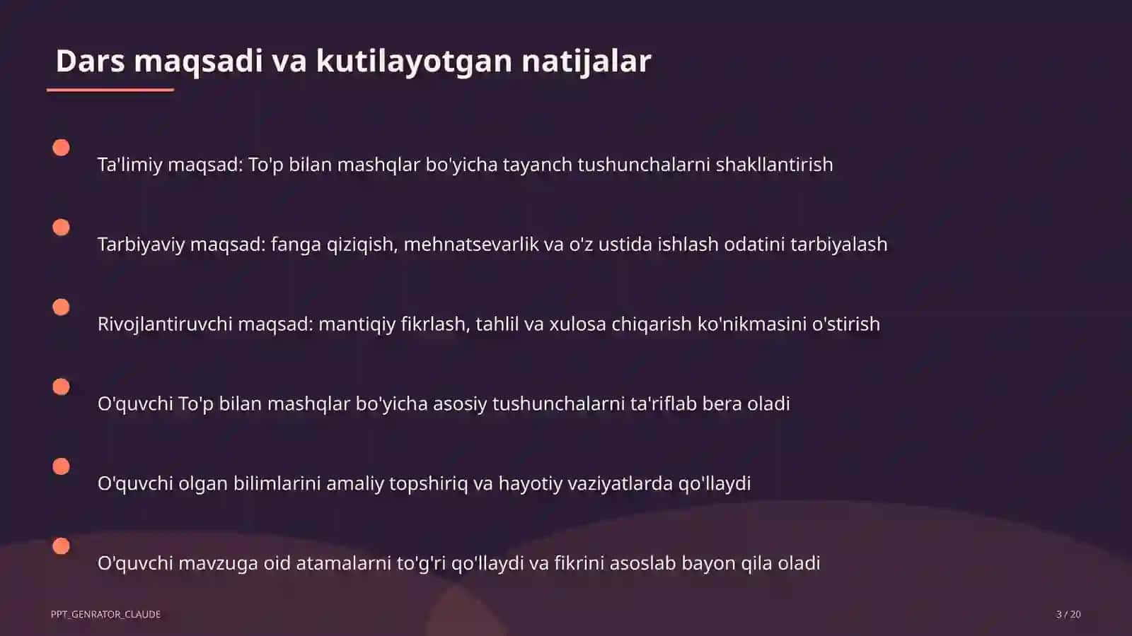 To'p bilan mashqlar (2-sinf) 3