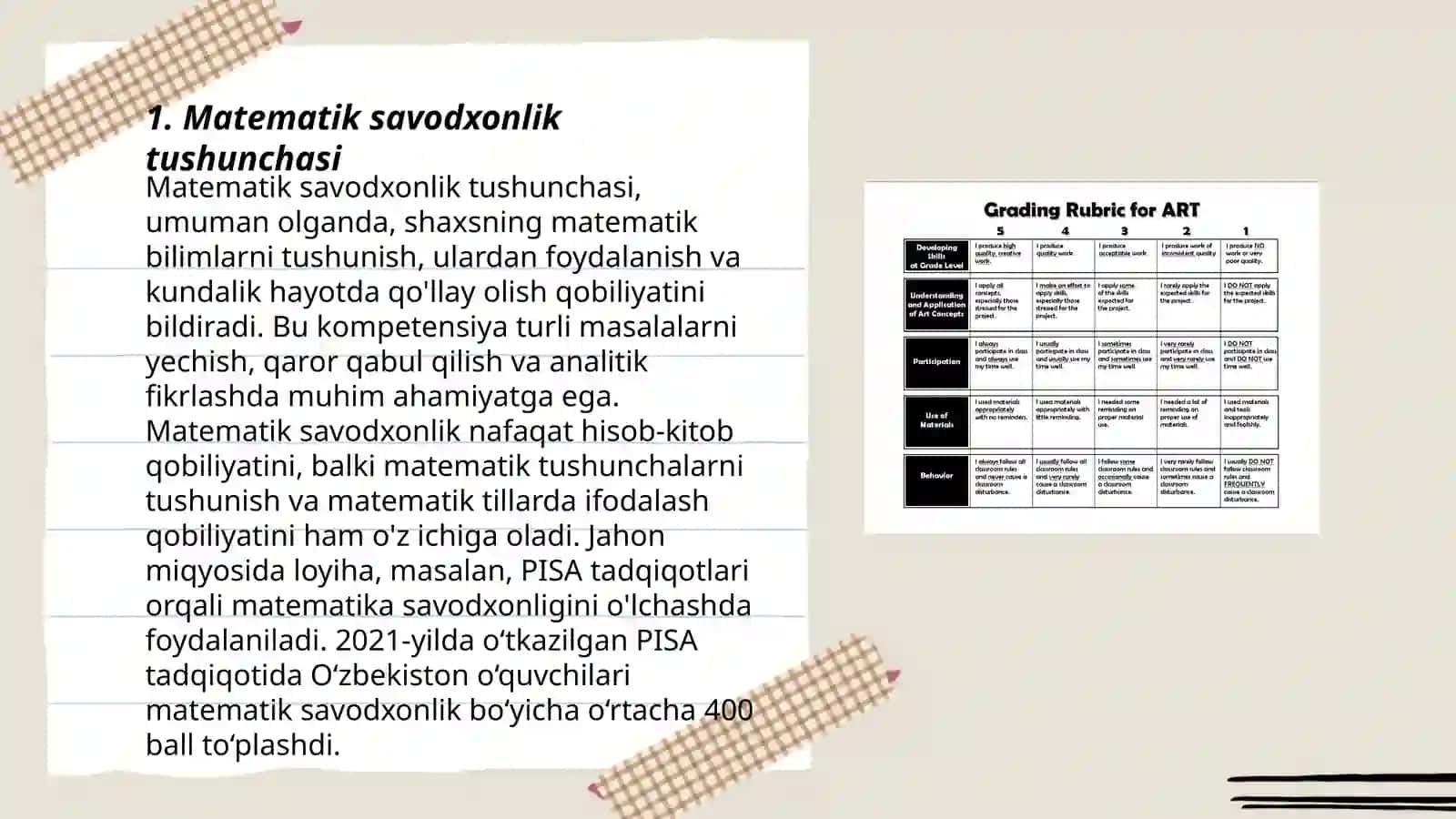 Matematik savodxonlikni baholash metodikasi 3