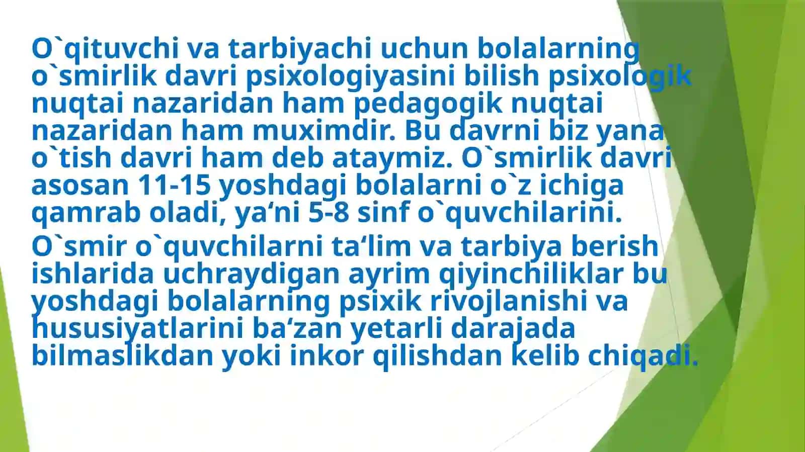22-Mavzu: Osmirlik davri dapsixik rivojlanish xususiyatlari 3