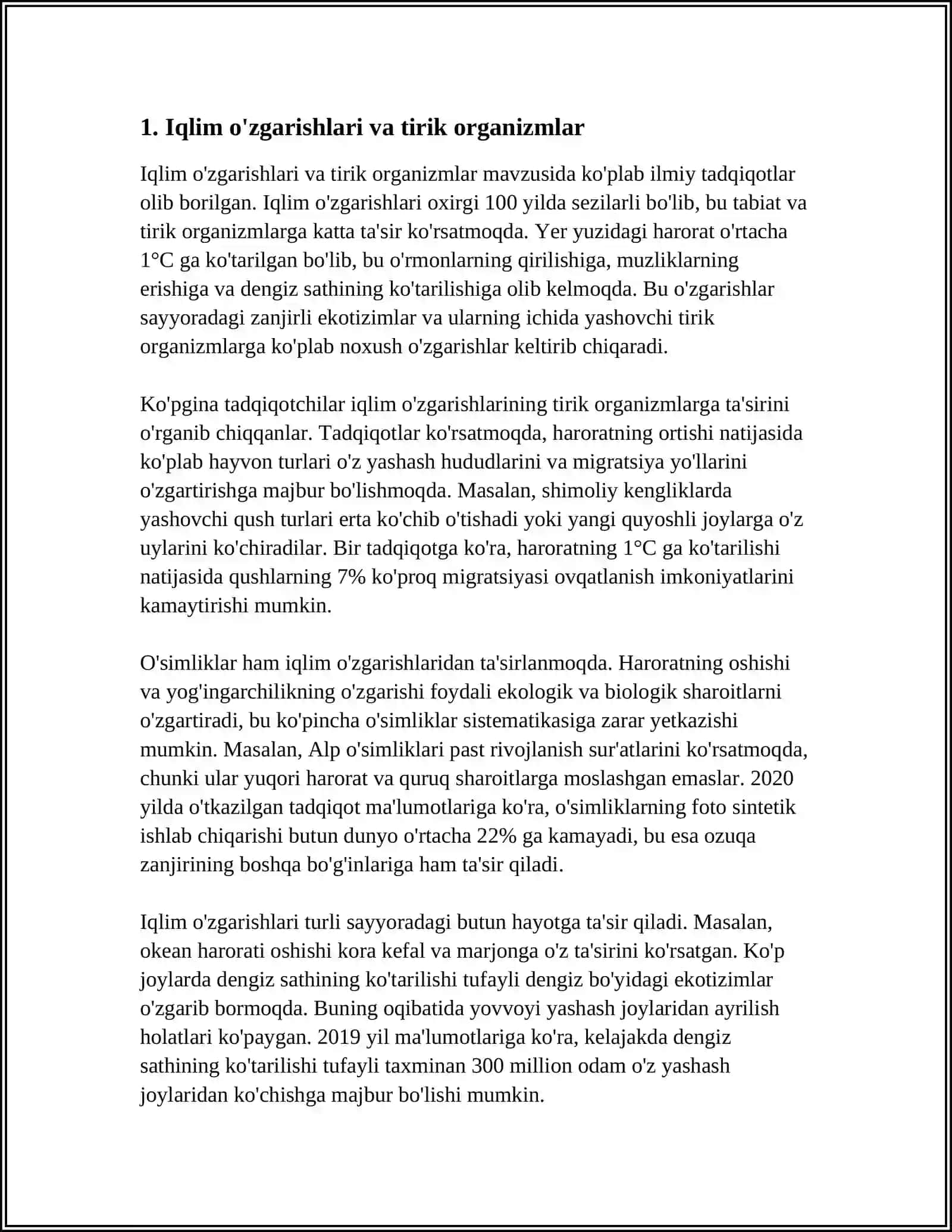 TURLI EKOLOGIK OMILLARNING TIRIK ORGANIZMLARGA TA'SIR ETISH MEXANZMLARI 3
