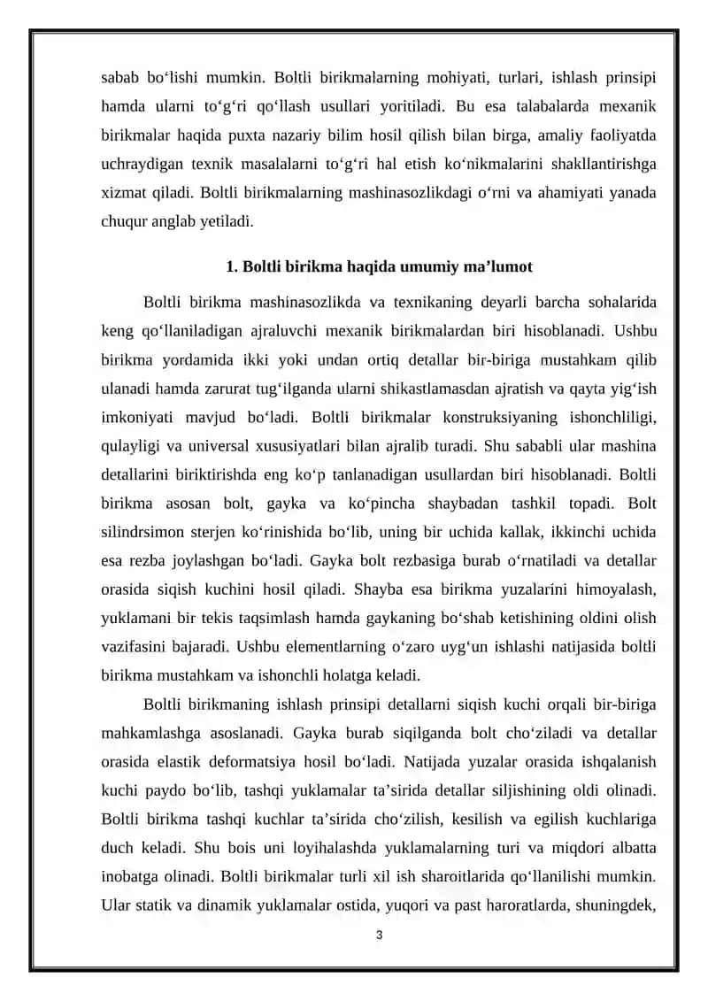 Boltli birikma 3