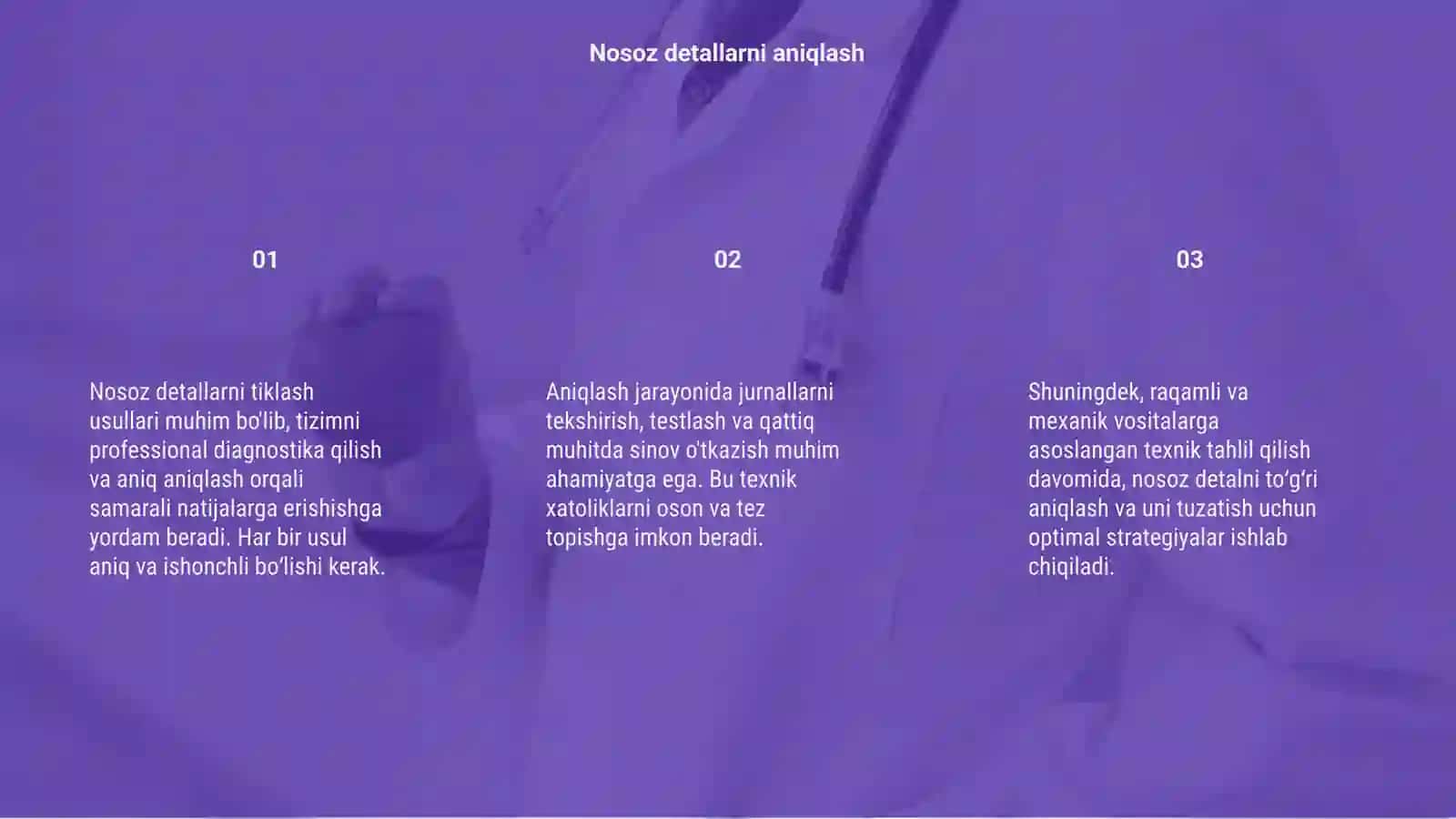 Nosoz detallarni tiklash usullari 3