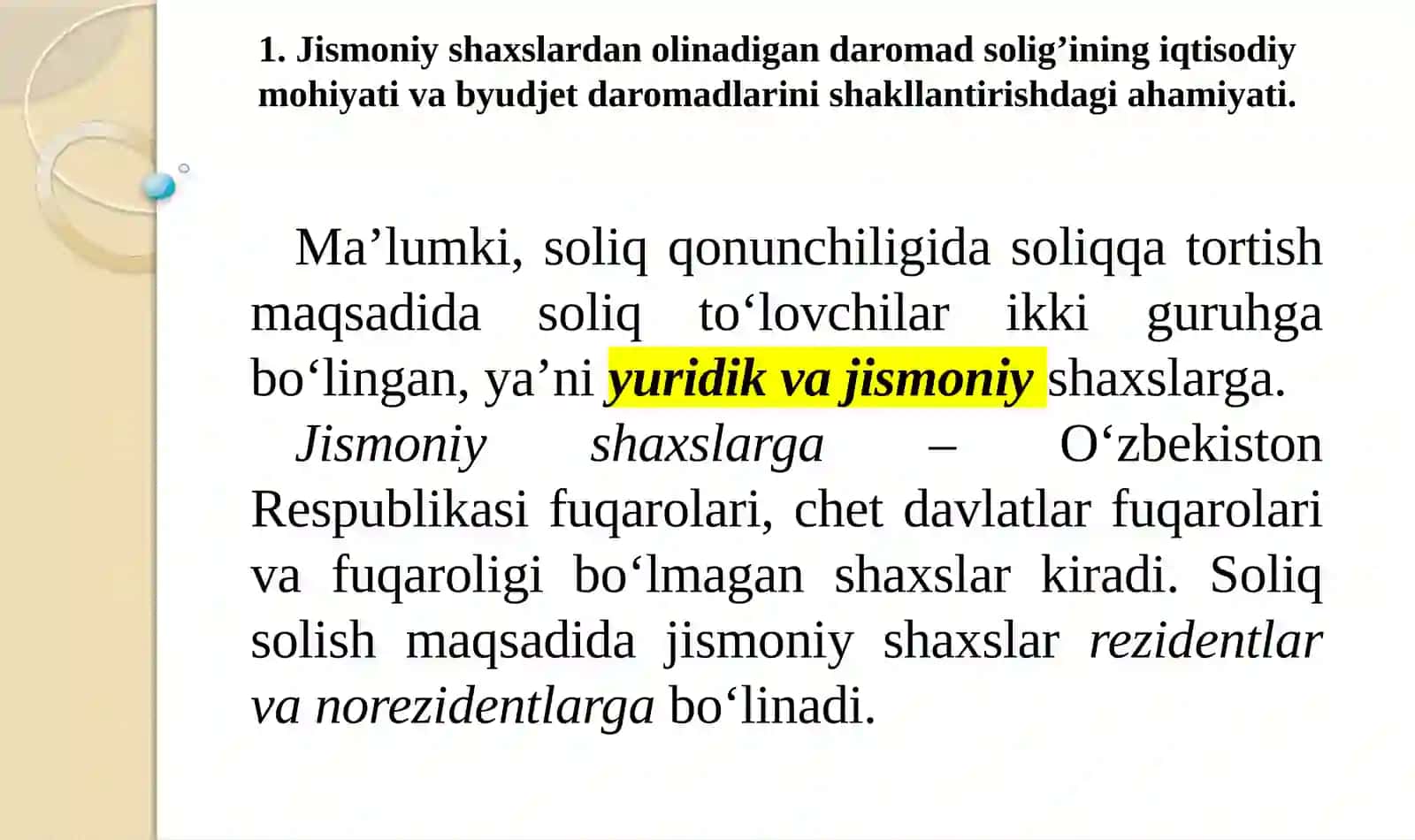 Jismoniy shaxslardan olinadigan daromad solig'ini prognozlash uslubiyati 3