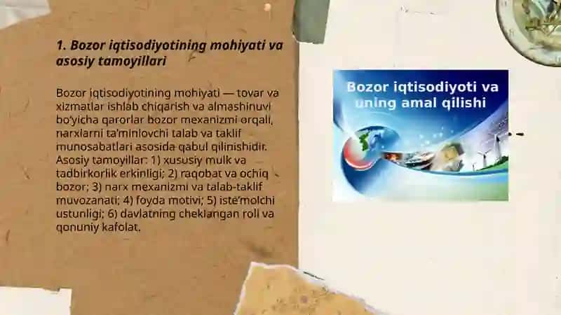 Bozor iqtisodiyotining mazmuni va amal qilishi 3