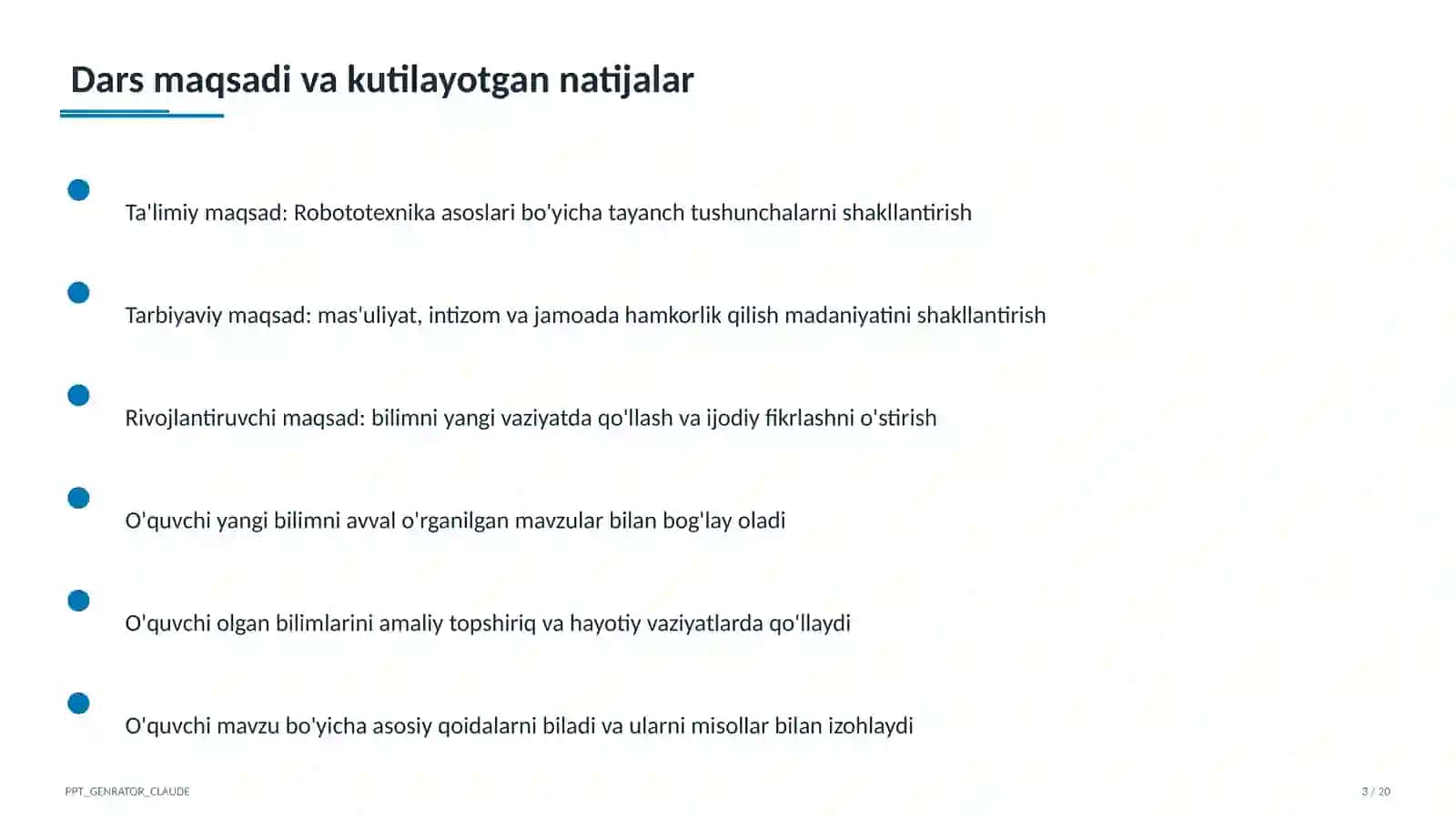 Robototexnika asoslari (11-sinf) 3