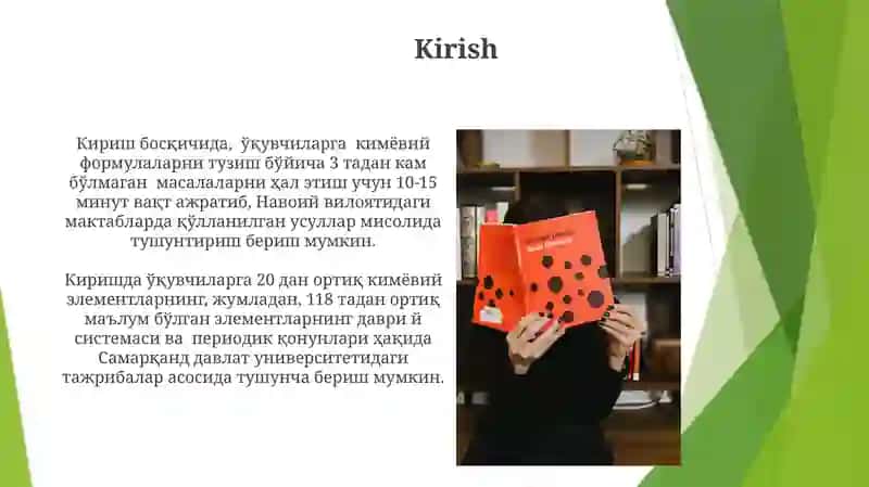 Kimyo darslarida soʻrovga asoslangan taʼlimdan foydalanish 3