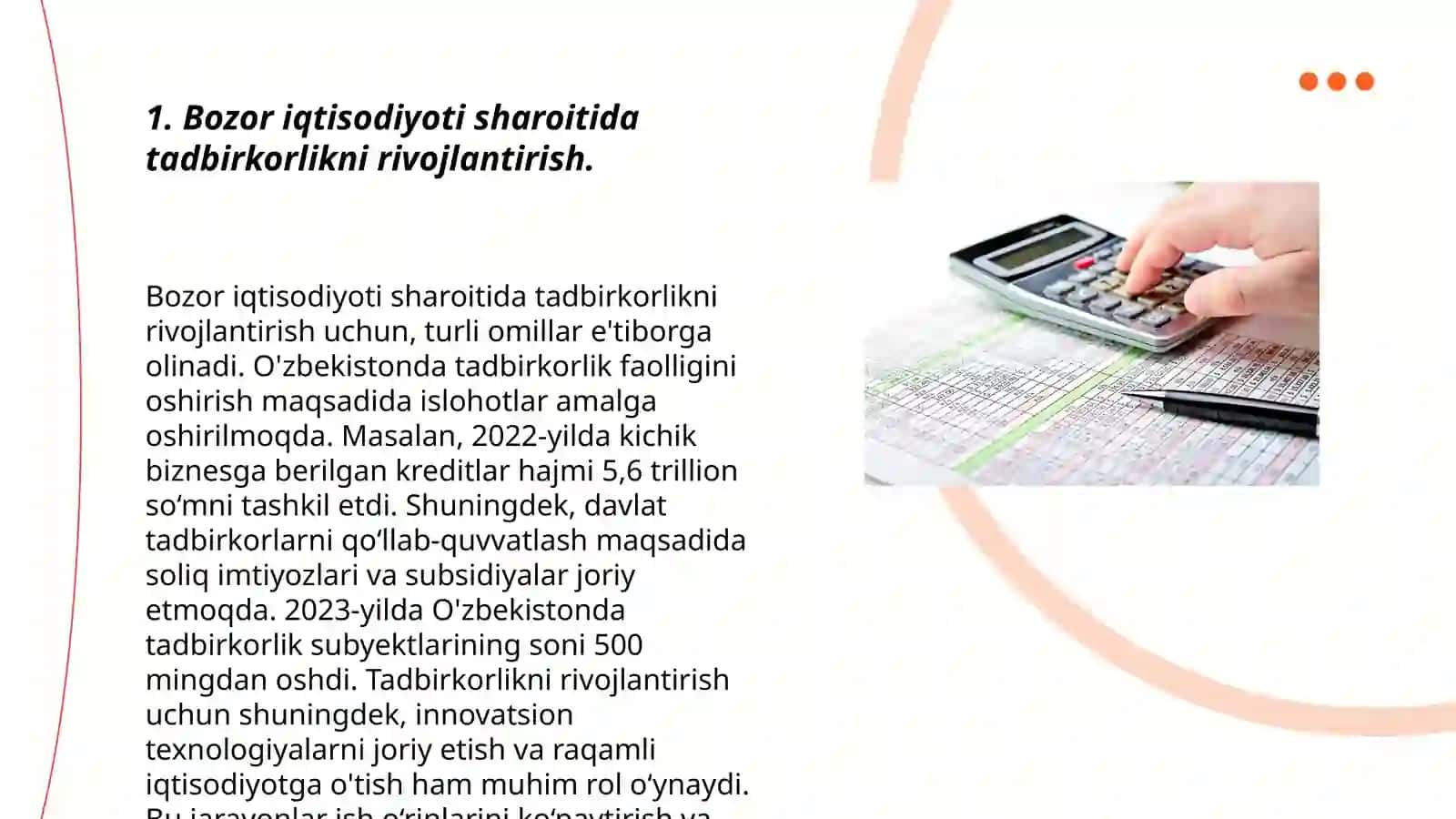 Bozor iqtisodiyoti sharoitida tadbirkorlikni rivojlantirish 3