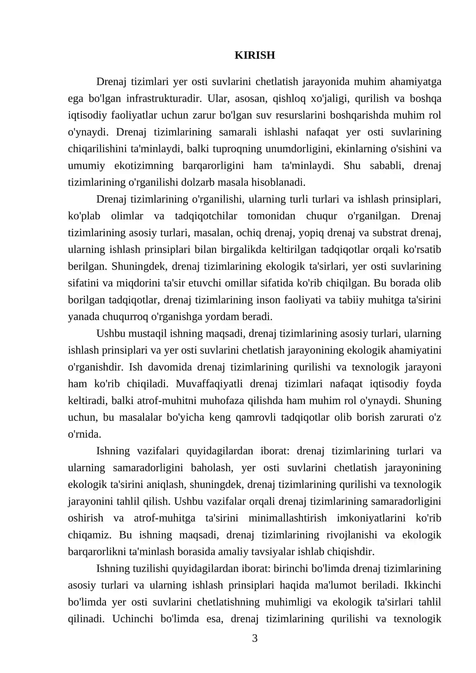 Drenajlar.Yer osti suvlarini chetlatish 3